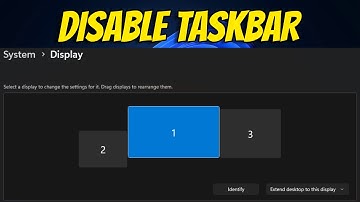 How To Disable Windows Taskbar on the Second Display