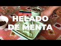 Helado de menta natural