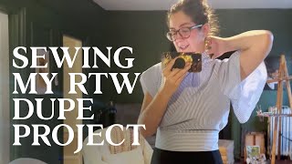 SEWING MY RTW DUPE PROJECT & RECOVERING FROM COVID | Jaclyn Salem vlogs