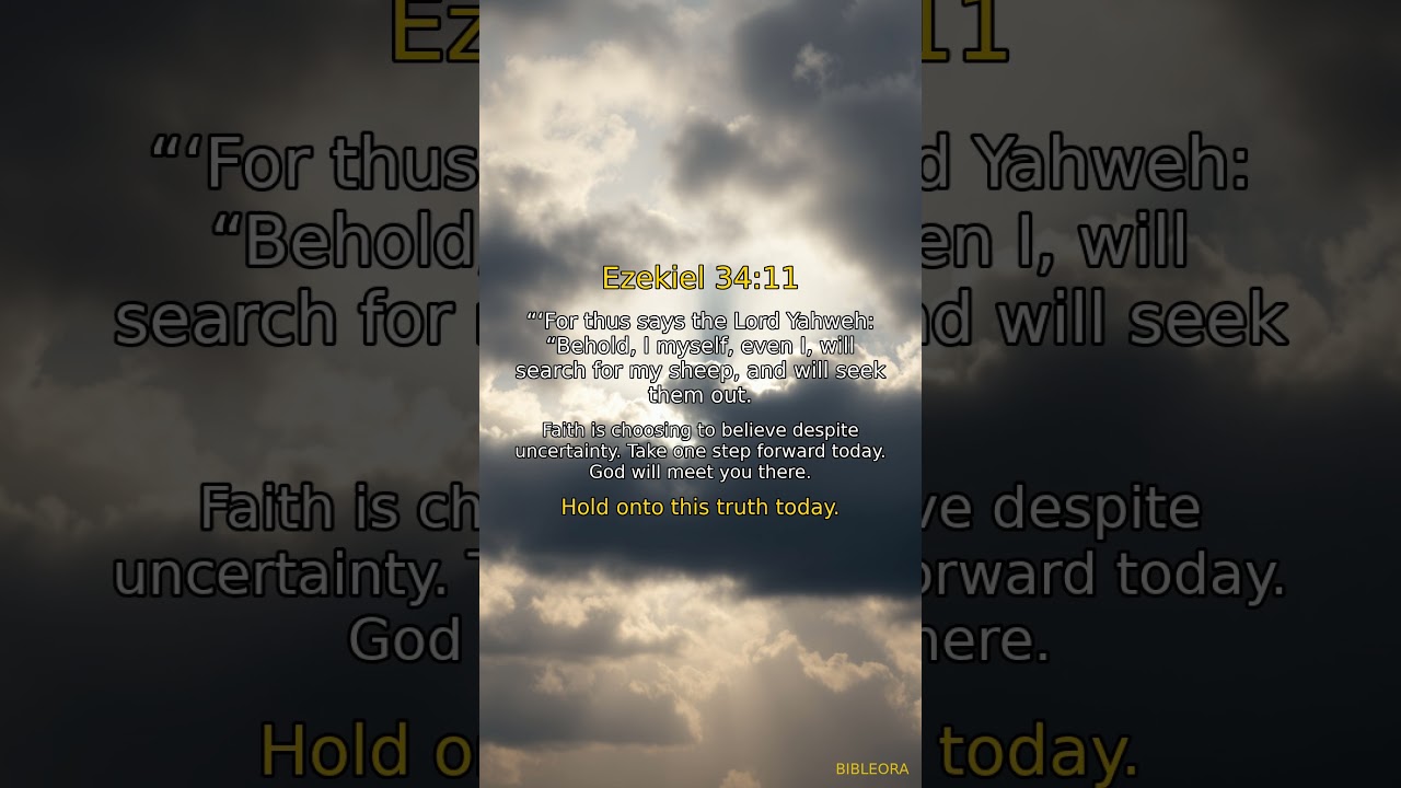 📖 HOLY BIBLE: Strengthen Your Faith | Ezekiel 34:11 #shorts