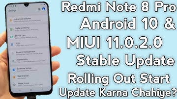 Redmi Note 8 Pro MIUI 11.0.2.0 Stable Update Rolling Out Start | Redmi Note 8 Pro Android 10 Update