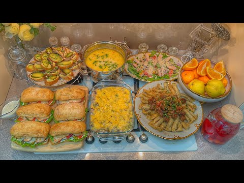 СНОВА МНОГО НАГОТОВИЛА 😍 ЖАЙМА - КАЗАХСКОЕ БЛЮДО, ПАНИНИ, САЛАТ ЗА 3 МИНУТЫ И МНОГОЕ ДРУГОЕ 😍
