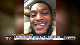 Candlelight vigil for mother, daughter
