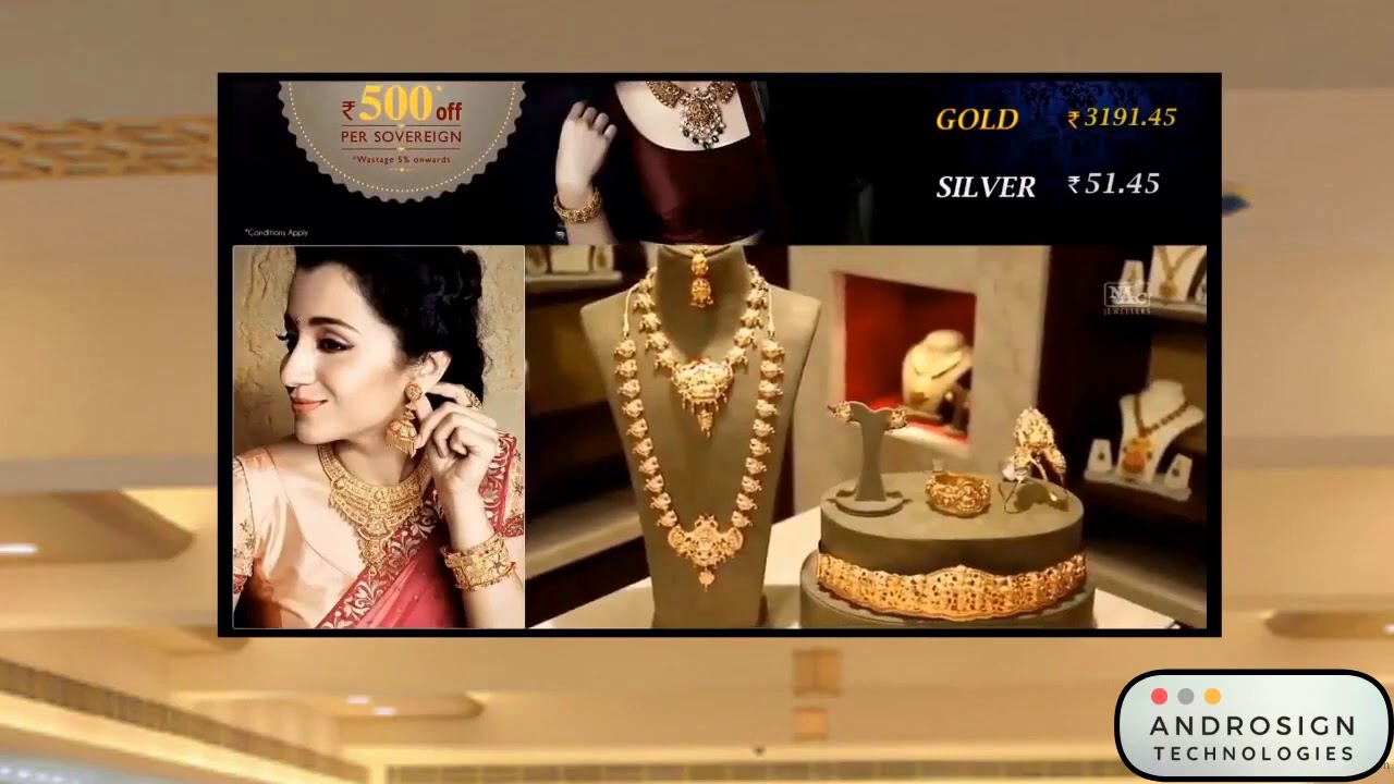 Digital Signage for Jewellery Showrooms | AndroSign