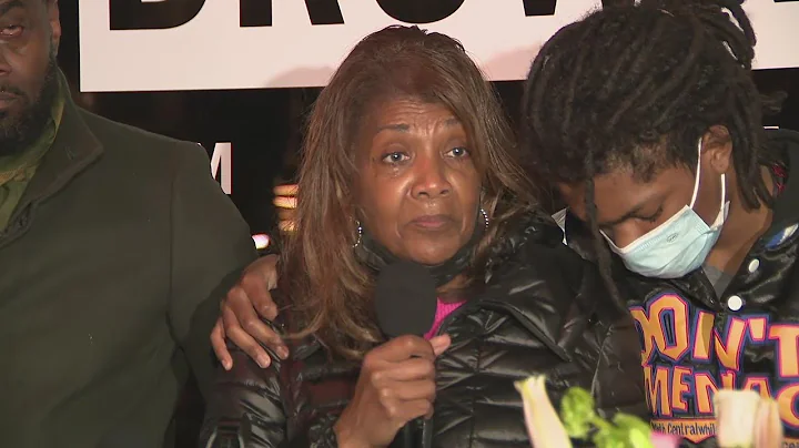 Krystal Tucker's mother speaks at a vigil to remem...