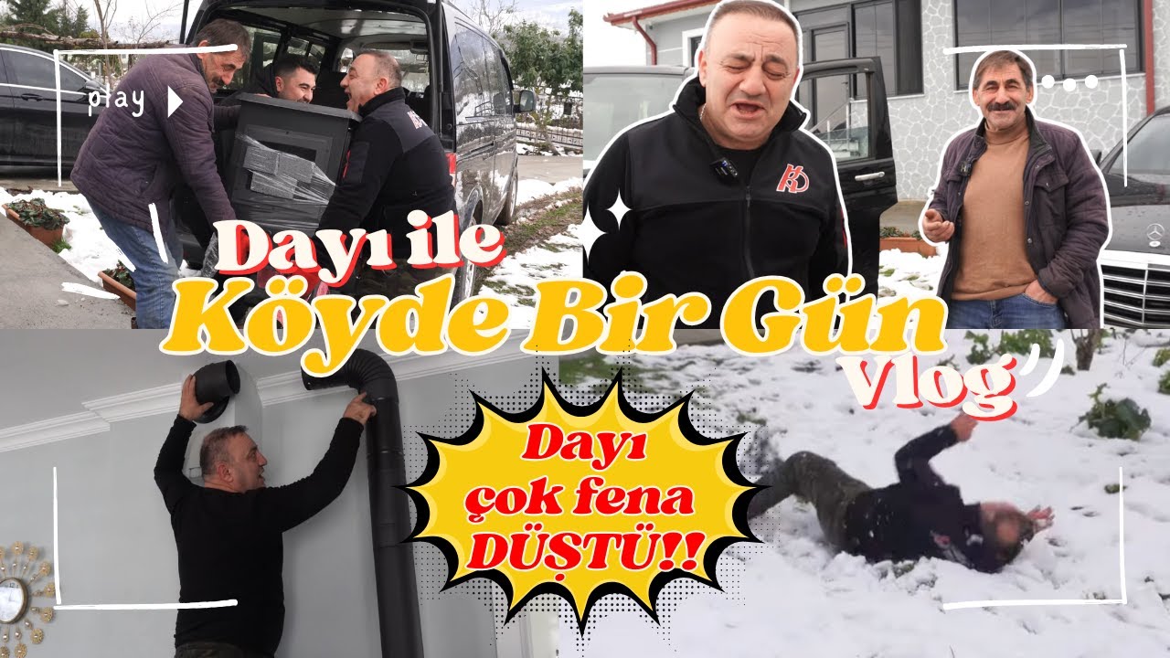 Dayı İle Köyde Bir Gün - ŞEYTAN AMCA ile soba kurduk, Dayı çok fena düştü!!!