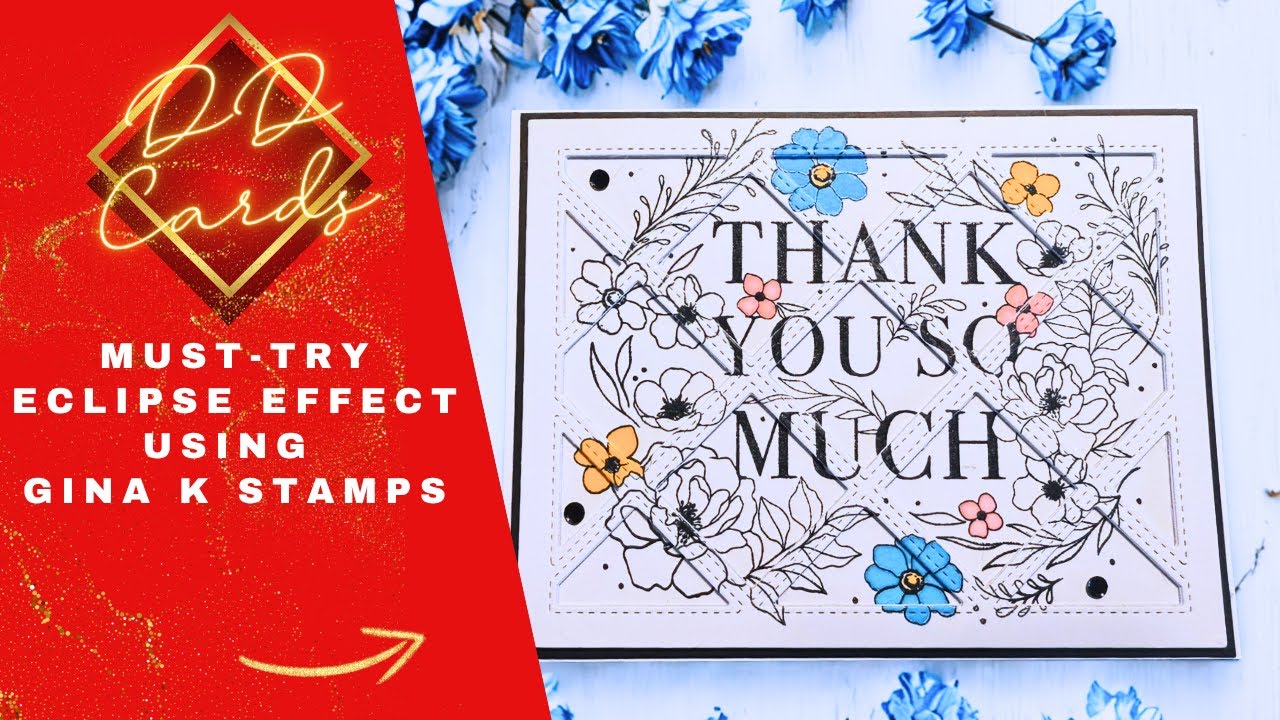 Eclipse Card Tutorial with Gina K Stamps | Easy & Stunning