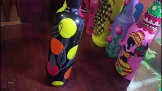 DIY Hand Painted Bottle | Easy Bottle Painting Tutorial | Beautiful Home Decor Idea 🎨✨