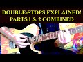 Doublestops on guitar explained  simple  easy  parts 1  2 combined