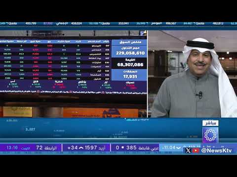 برنامج المؤشر ختام جلسة اليوم بورصة الكويت 