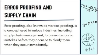 Famous Error Proofing & Supply Chain Net Worth