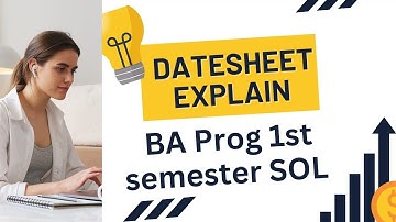 DU SOL BA Prog First Semester Datesheet 2023 explain by Ameeninfo