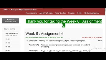 💥WEEK 6💥🔥100%🔥 PRINCIPLES OF DIGITAL COMMUNICATIONS  ASSIGNMENT SOLUTION💥