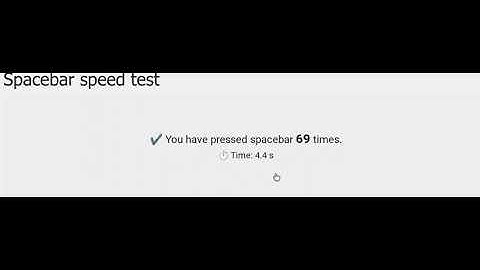 Spacebar spam 12.3 hits per second