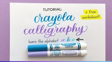 Easy Crayola Calligraphy Tutorial For Beginners: Learn The Alphabet #crayola #calligraphytutorial