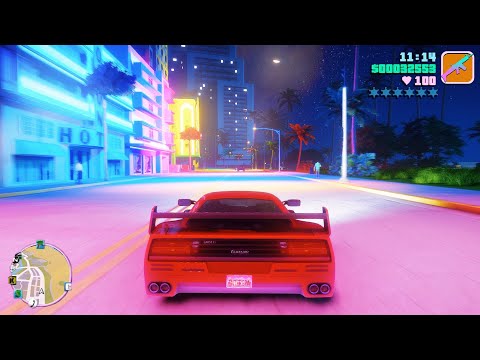 GTA Vice City Remastered 2021 - Ultra Graphics Maxed-Out Gameplay [GTA 5 PC Mod]