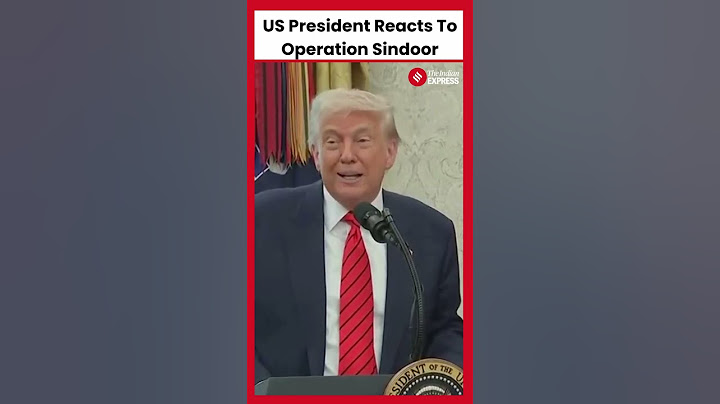 US President Donald Trump Reacts To Operation Sindoor