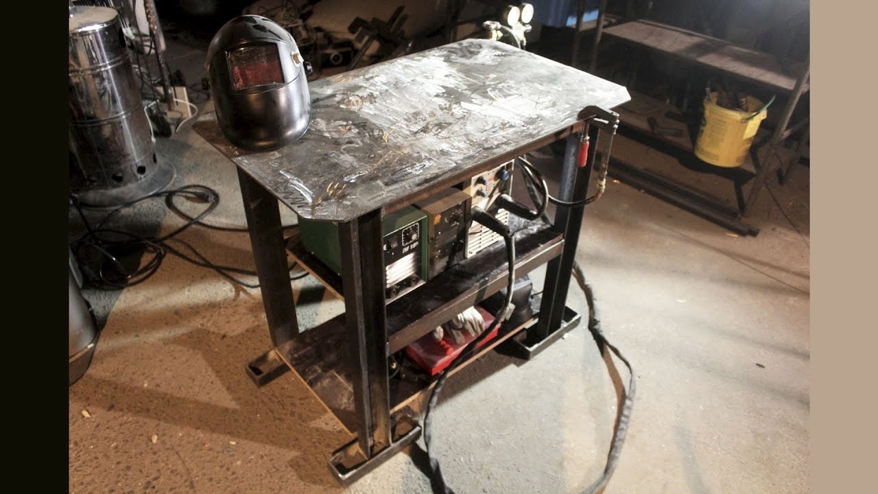 Building a Welding Table from Scrap - YouTube