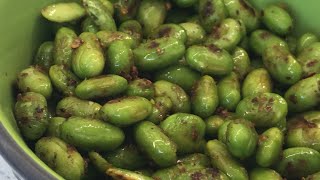 Kickin’ edamame beans. A quick snack idea.