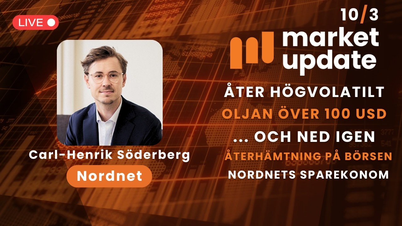 Börsen återhämtar sig i hög volatilitet - Nordnets Sparekonom gästar! | Market Update 10/3