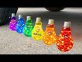 Crushing Experiments Video! Car vs Crunchy Color Giant Toothpaste Balloons &amp; Soft Things By Car