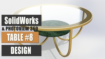 Learn How to Design this Table #8 in SolidWorks & Render in KeyShot | 3d Modeling Tutorial
