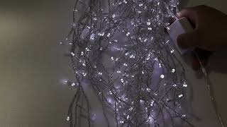 Serie De 400 Luces Led Navideñas De Cascada Blanco Frio - ML143B