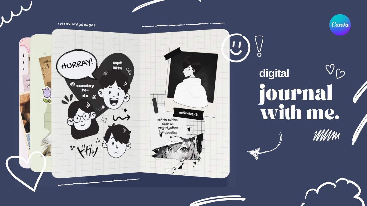 Digital Journal with Me | Scrapbooking Digital | Canva Tutorial