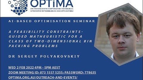 A feasibility constraints-guided matheuristic for a class of two-dimensional bin packing problems.