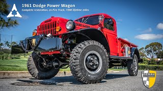 Crusing in a restored 1961 Dodge Power Wagon!