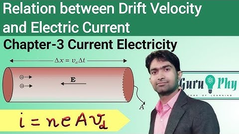 Relation between Current and Drift Velocity, Physics Class 12, NCERT Chapter-03, Lecture-3.1#4