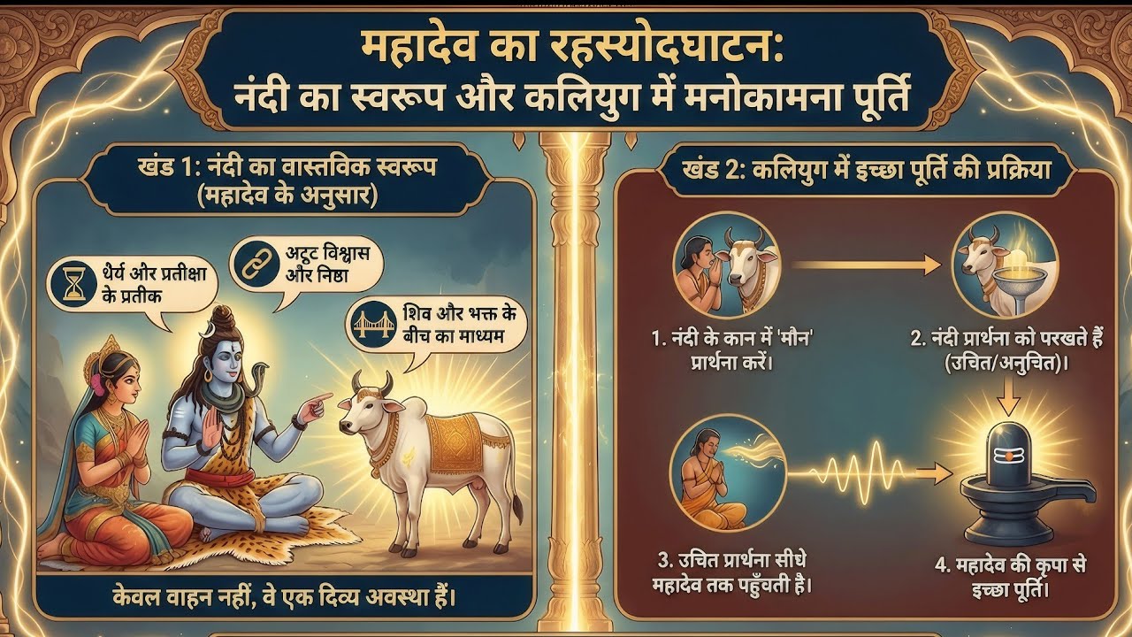 महादेव ने खोला कलियुग का सबसे बड़ा राज़! नंदी के कान में यह बोलने से सीधे शिव सुनते हैं। 🤫