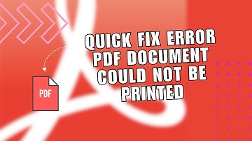 ⚡️ EXPERT: How to quick fix error PDF document could not be printed | How To