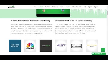 FIANCIA - COPY TRADING PLATFORM &  CRYPTO NEWS TV CHANNEL (ICO REVIEW)