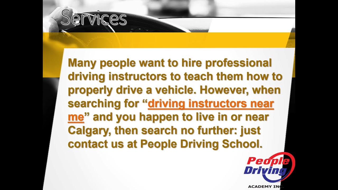 Driving Instructors Near me YouTube