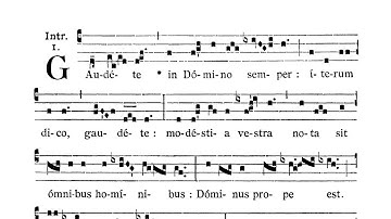 Dominica tertia Adventus - Introitus (Gaudete in Domino)
