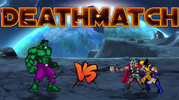 Hulk V2 VS Thor & Wolverine in Jump Force Mugen