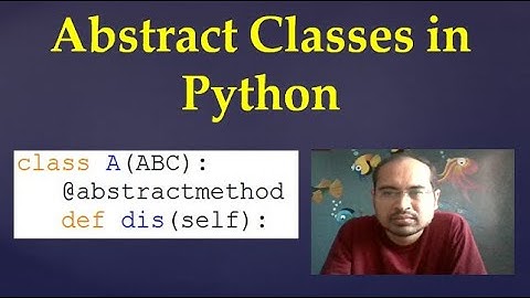 53. Abstract class and method in Python