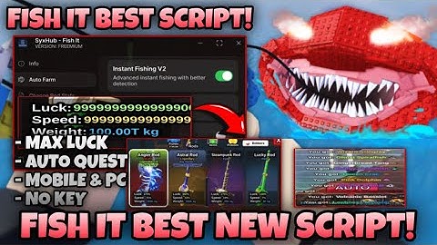 FISH IT SCRIPT, INSTANT CATCH (NO KEY) NO DELAY, DUPE FISH, GET ANY ROD, MAX STATS, PASTEBIN! 🐟🎣🦈