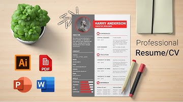 How to create a CV/RESUME In PowerPoint Free AI+DOC+PPT+PDF (Silent Version)