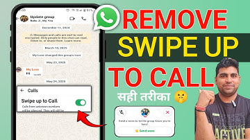 Remove swipe up to talk WhatsApp | WhatsApp Swipe up to call option remove kaise karen
