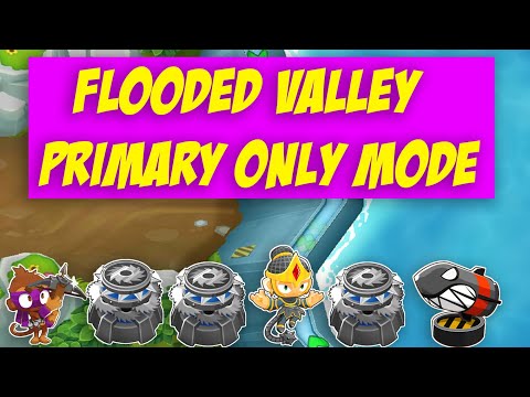 Bloons TD 6 Gameplay Walkthrough - Flooded Valley - Primary Only Mode!