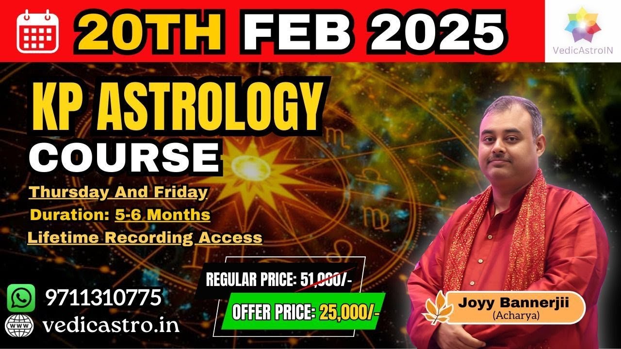 KP Astrology Course - Upcoming Live Course - YouTube