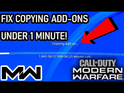 FIX COPYING ADD-ONS WARZONE/CALL OF DUTY MODERN WARFARE UNDER 1 MINUTE 100% WORKING FIX PS4