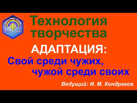 Занятие №4. Адаптация: свой среди чужих, чужой среди своих