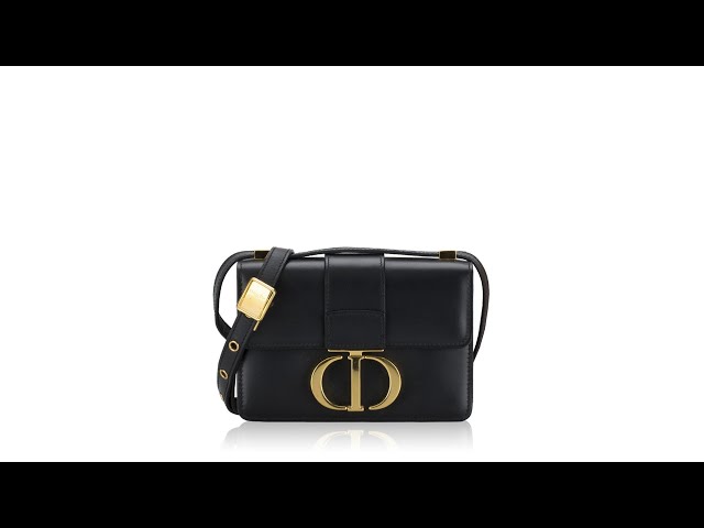 Christian Dior Smooth Calfskin Micro 30 Montaigne Flap Bag Black