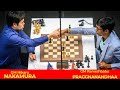 Hikaru nakamura vs praggnanandhaa  fide candidates 2024  r11