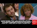 Reporter confronts karine jeanpiere after biden admin deports 100 haitians despite turmoil in haiti