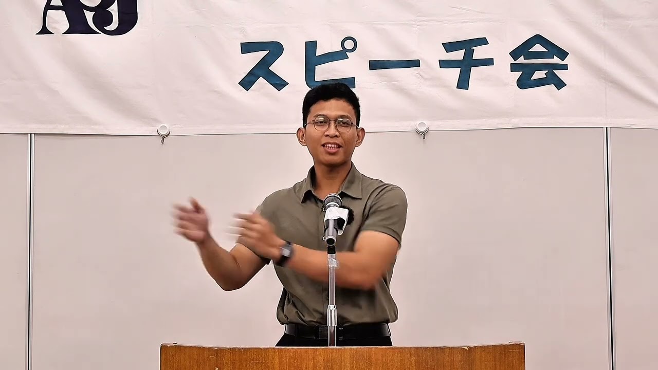 第93回青山スクールスピーチ大会【学生賞】A2クラス　ファルハン(インドネシア)『インドネシア人のあたたかさ』