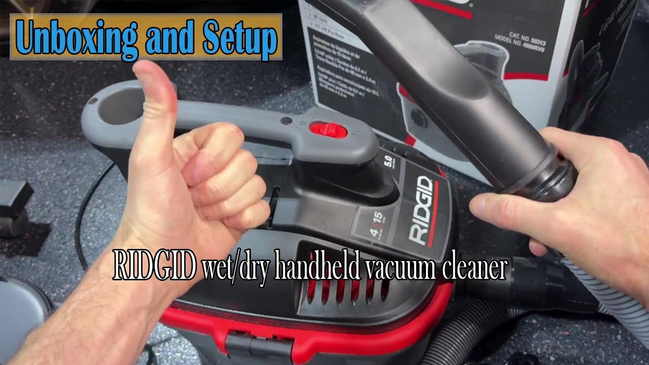 RIDGID 4000RV 4-Gallon Portable Wet/Dry Compact Vacuum - Unboxing and ...